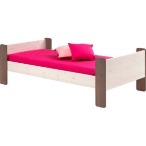 Μονό κρεβάτι 4KIDS σε ξύλο πεύκου (Whitewash Stone) 206Μx102Πx60Υ