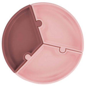 Πιάτο Σιλικόνης Με Βεντούζα Και Αποσπώμενες Θέσεις Pink / Rose Minikoioi 101050052