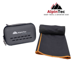 Alpintec Dry Fast Πετσέτα Microfiber Black 90x180 cm MS-XXL-BL