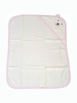 Βρεφική Πετσέτα Κάπα Μπάνιου 90x70cm Hooded Towel Ballo Pink Cangaroo 3800146266783