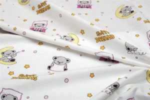 Dimcol Βρεφικό Σεντόνι Λίκνου Sweet Dreams White-Pink 553 80x110cm Cotton 100% 31112020035