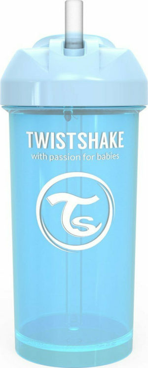 Εκπαιδευτικό Κύπελλο Με Καλαμάκι Straw Cup 360ml 6+ Μηνών Pastel Blue Twistshake 78589