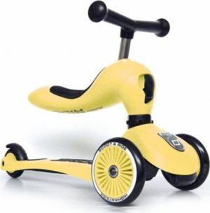 Scoot & Ride Παιδικό Πατίνι Ηighwaykick 1 Lemon Τρίτροχο με Κάθισμα για 1-5 Ετών (Δώρο Φωτάκι Led)