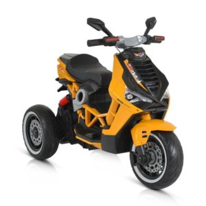 Παιδικό Ηλεκτροκίνητο Μηχανάκι Τρίκυκλο Scooter 12V Moni Napoli V7RR Yellow 3801005000999