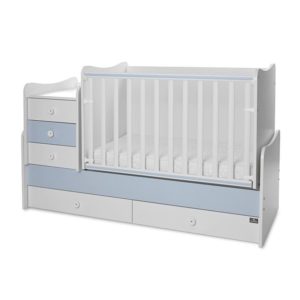 Πολυμορφικό παιδικό κρεβάτι Lorelli Maxi Plus New White Baby Blue 10150300039A