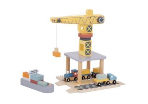 Tooky Toy Ξύλινο Παιχνίδι Γερονός TJ192A Port Crane Set