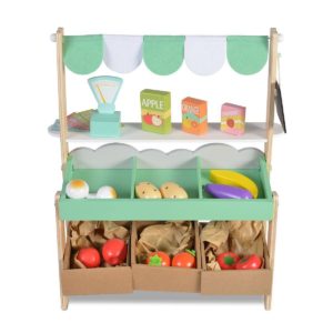 Παιδικό Ξύλινο Παιχνίδι Μανάβικο Moni Toys supermarket with set of products 4425