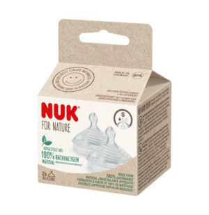 NUK For Nature Θηλή Σιλικόνης για σειρά Nature Sense 0-6 μηνών 2τμχ Small 10124025