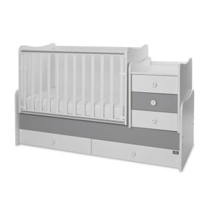 Πολυμορφικό παιδικό κρεβάτι Lorelli Maxi Plus New White Stone Grey 10150300041A