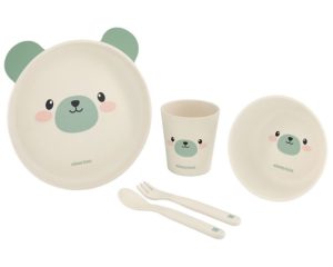 Kikka Boo Bamboo Set Φαγητού 5 τμχ - Bear Mint (31302040071)