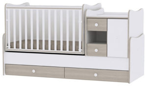Lorelli Mini Max Πολυμορφικό Παιδικό Κρεβάτι Κούνια - White Amber (10150500035A)