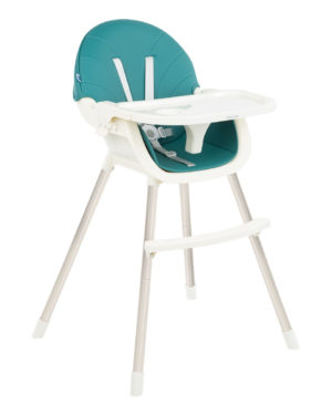 Kikka Boo Nutri 2 σε 1 Μετατρεπόμενη Παιδική Καρέκλα Φαγητού Steel Petrol Green 31004010138