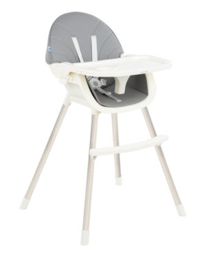 Kikka Boo Nutri 2 σε 1 Μετατρεπόμενη Παιδική Καρέκλα Φαγητού Steel Grey 31004010136
