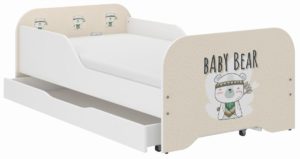 Παιδικό Κρεβάτι Miki 160 x 80 cm με Συρτάρι + Δώρο Στρώμα - Baby Bear