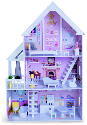 Moni Toys Cinderella XXL Ξύλινο Κουκλόσπιτο με Οροφους & Αξεσουάρ 82x30x126.5cm 4127