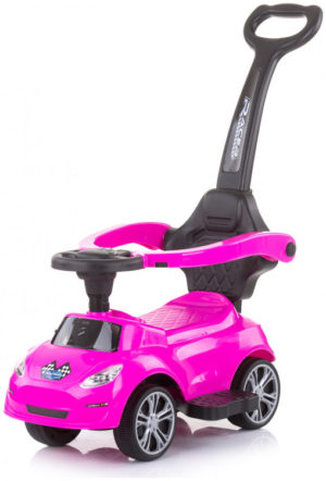 Chipolino Turbo Μουσικό Ποδοκίνητο όχημα με Λαβή Γονέα Pink ROCTR02106PI