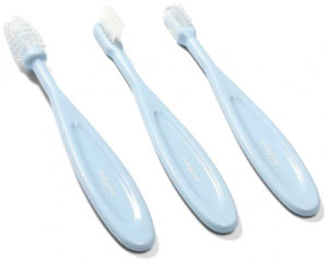 Babyono Παιδική Οδοντόβουρτσα 3 τμχ για 3m+ Μπλε BN550/02