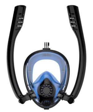 Amphibea Twobas Mask With Double Snorkel Black-Blue