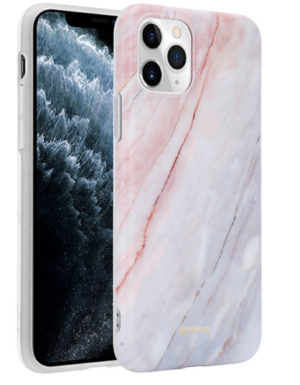 Crong Crong Marble Θήκη Σιλικόνης Apple iPhone 11 Pro - Pink (CRG-MRB-IP11P-PNK)
