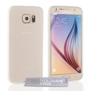 YouSave Accessories Θήκη σιλικόνης για Samsung Galaxy S6 διάφανη by YouSave και δώρο screen protector