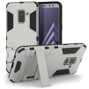 Caseflex Caseflex θήκη Armour Combo Stand Samsung Galaxy A8 Plus (2018)- Silver και δώρο screen protector (200-102-572)
