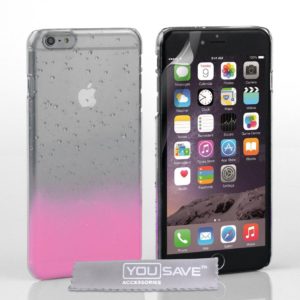 YouSave Accessories Θήκη για iPhone 6 Plus /6S Plus by YouSave ροζ και screen protector