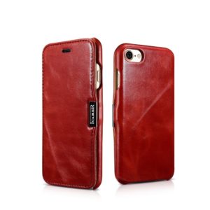 iCarer iCarer Vintage Series Side-Open Δερμάτινη Θήκη iPhone 8/7 - Red (RIP 702)