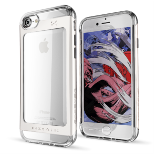 Ghostek Ghostek Θήκη Tough Cloak 2 Series Aluminium για iPhone 7 Plus + Tempered Glass - Clear / Silver (GHOCAS473)
