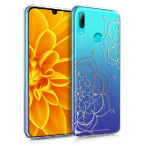 KW Θήκη Σιλικόνης Huawei P Smart (2019) - Flower Twins Silver/Transparent by KW (200-105-626)