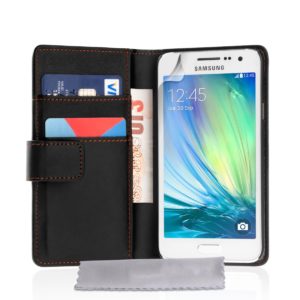 YouSave Accessories Θήκη- Πορτοφόλι για Samsung Galaxy A3 by YouSave Accessories μαύρη και δώρο screen protector