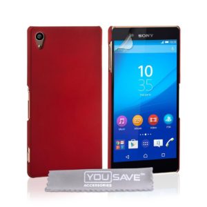 YouSave Accessories Θήκη για Sony Xperia Z3+ (Plus) by YouSave Hybrid κόκκινη και screen protector (200-100-993)