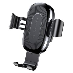 Baseus Baseus Wireless Charger Gravity Car Mount Phone Bracket Air Vent Holder + Qi Charger black (WXYL-01) - (200-105-846)
