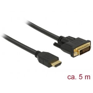Delock Delock HDMI > DVI-D 24+1 Bi-Directional Cable 5m (85656)