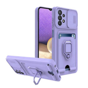 Bodycell Bodycell Multifunction - Ανθεκτική Θήκη Samsung Galaxy A73 5G με Λουράκι Λαιμού / Κάλυμμα Κάμερας / Ring Holder / Υποδοχή Κάρτας - Purple (5206015004384)