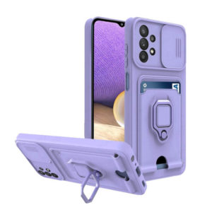 Bodycell Bodycell Multifunction - Ανθεκτική Θήκη Samsung Galaxy A53 5G με Λουράκι Λαιμού / Κάλυμμα Κάμερας / Ring Holder / Υποδοχή Κάρτας - Purple (5206015003882)