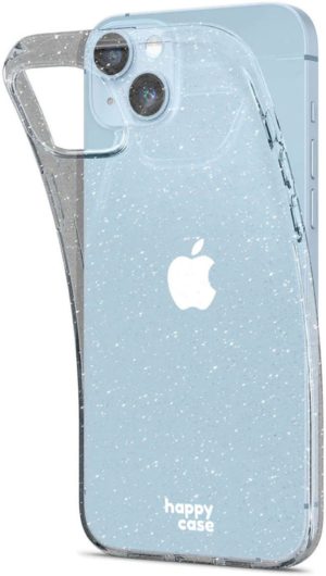 HappyCase HappyCase Διάφανη Θήκη Σιλικόνης Apple iPhone 14 - Glitter Print (8719246375347)