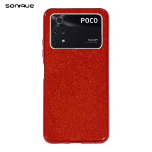 Θήκη Σιλικόνης Sonique Shiny για Xiaomi - Sonique - Κόκκινο - POCO M4 Pro 4G