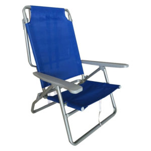 Καρέκλα Παραλίας Με Ρυθμιζόμενους Ιμάντες Μεταφοράς Μπλε 142-3065-1