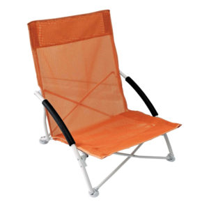 Καρέκλα Παραλίας Μεταλλική Με Τσαντάκι Πορτοκαλί 143-7782-2