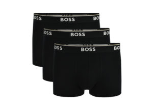 BOSS Boss ανδρικά βαμβακερά μποξεράκια 3pack σε μαύρο χρώμα με μαύρο λάστιχο 50475274-001 - ΜΑΥΡΟ