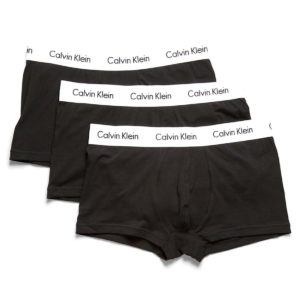 CALVIN KLEIN Calvin Klein ανδρικά βαμβακερά 3pack boxers,κανονική γραμμή,95%cotton 5%elastane U2664G-001 - ΜΑΥΡΟ