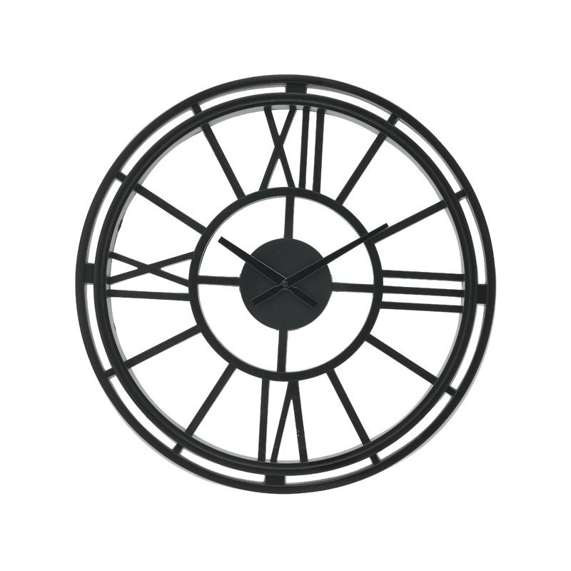 Inart Ρολόι Τοίχου Πλαστικό Μαύρο 50x50 Κωδικός: 3-20-925-0028