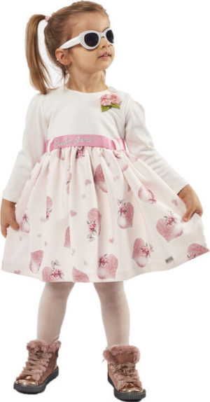 Εβίτα Παιδικό Φόρεμα Μακρυμάνικο Ροζ 215289