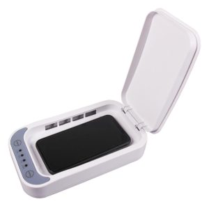 Λευκός φορητός αποστειρώτης UV για κινητά τηλέφωνα