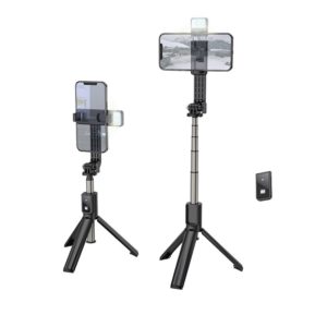 Βάση Στήριξης και Selfie Stick Hoco K15 Treasure για Συσκευές 4.7-6.5 55mAh, Συμβατό με GoPro, Μήκος 800mm Μαύρο