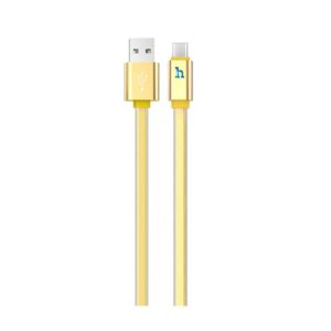 Καλώδιο σύνδεσης Hoco UPL 12 Plus USB σε Micro-USB 2.4A με PVC Jelly και Φωτεινή Ένδειξη 1,2m Χρυσαφί