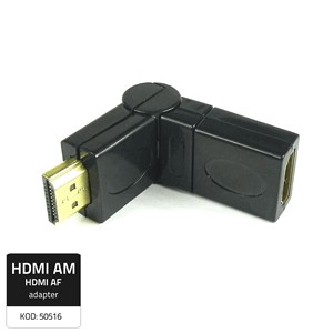 Qoltec Adapter HDMI AM / HDMI AF (Angle plug/rotation) Vendor code: 50516