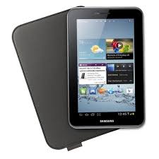 Samsung - Protective cover for web tablet - leather - dark brown - for Samsung Galaxy Tab 2 (7.0), Galaxy Tab 2 (7.0) WiFi , EFC-1G5LD