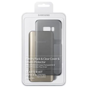 SAMSUNG Original Starter Kit για Samsung Galaxy S8 Plus G955 EB-WG95EBBE ( Εξωτερική Μπαταρία 5200 mAh + Θήκη Clear + 2x Προστατευτική Μεμβράνη + Προσαρμογέας Tύπου C)