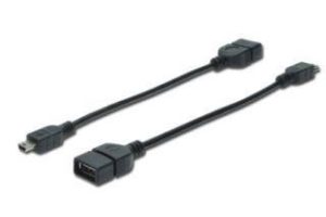 ASSMANN Cable OTG USB-miniUSB 0,2m AK-300310-002-S - 4016032324034